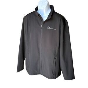 Team 365 Leader Black Soft Shell Full Zip Jacket, TT80, Ducks Unlimited Logo, XL